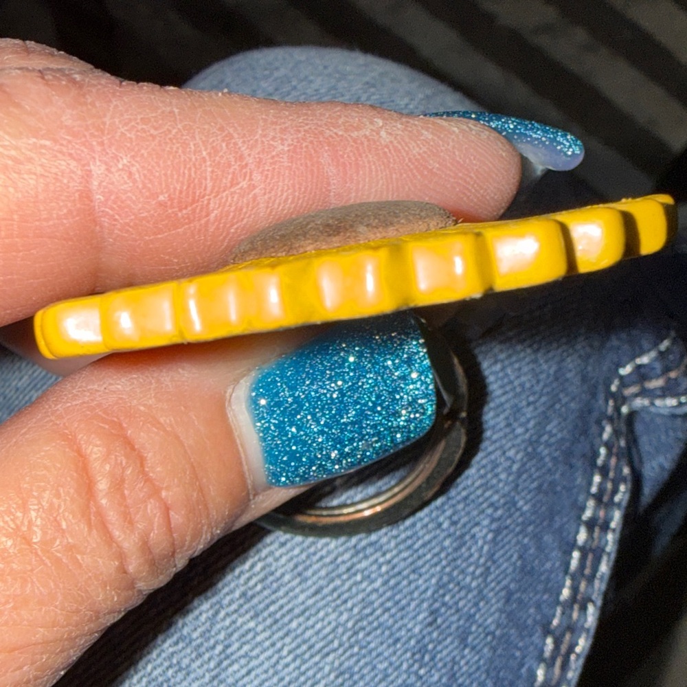 Coach Yellow Leather Keychain - Picture 4 of 6
